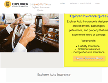 Tablet Screenshot of explorerinsurancequotes.com